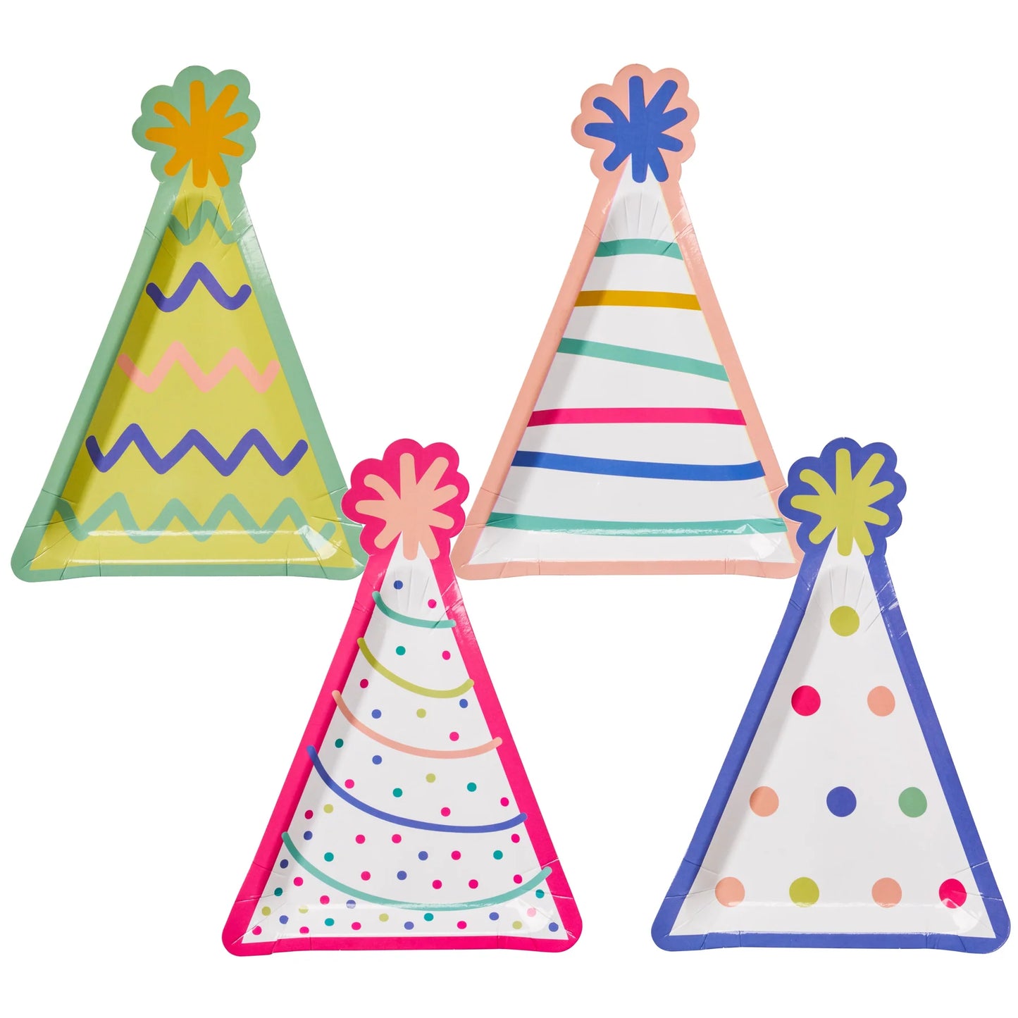 Birthday Hat 8" App/Dessert Paper Plate-8pkg