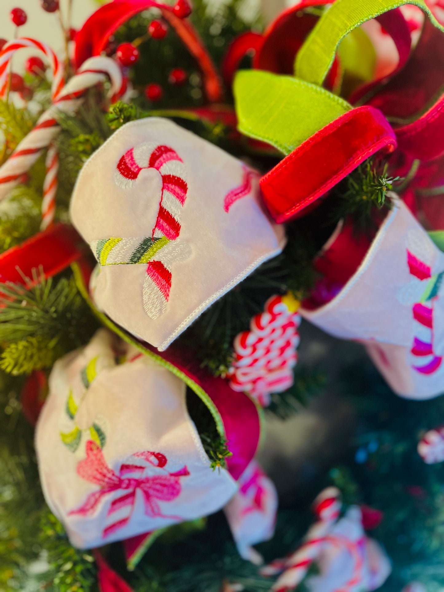 Candy Cane Lane Wreath