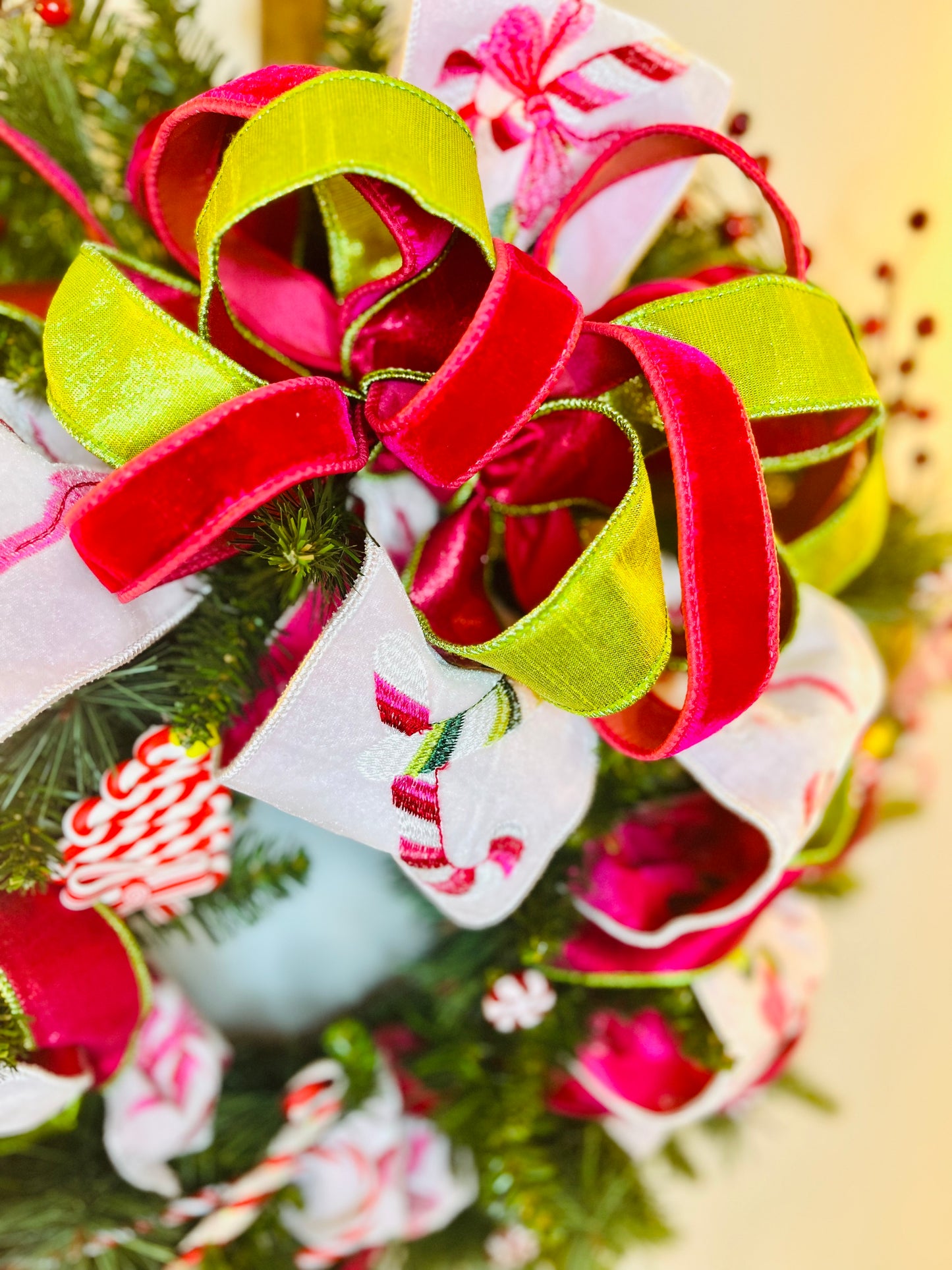 Candy Cane Lane Wreath