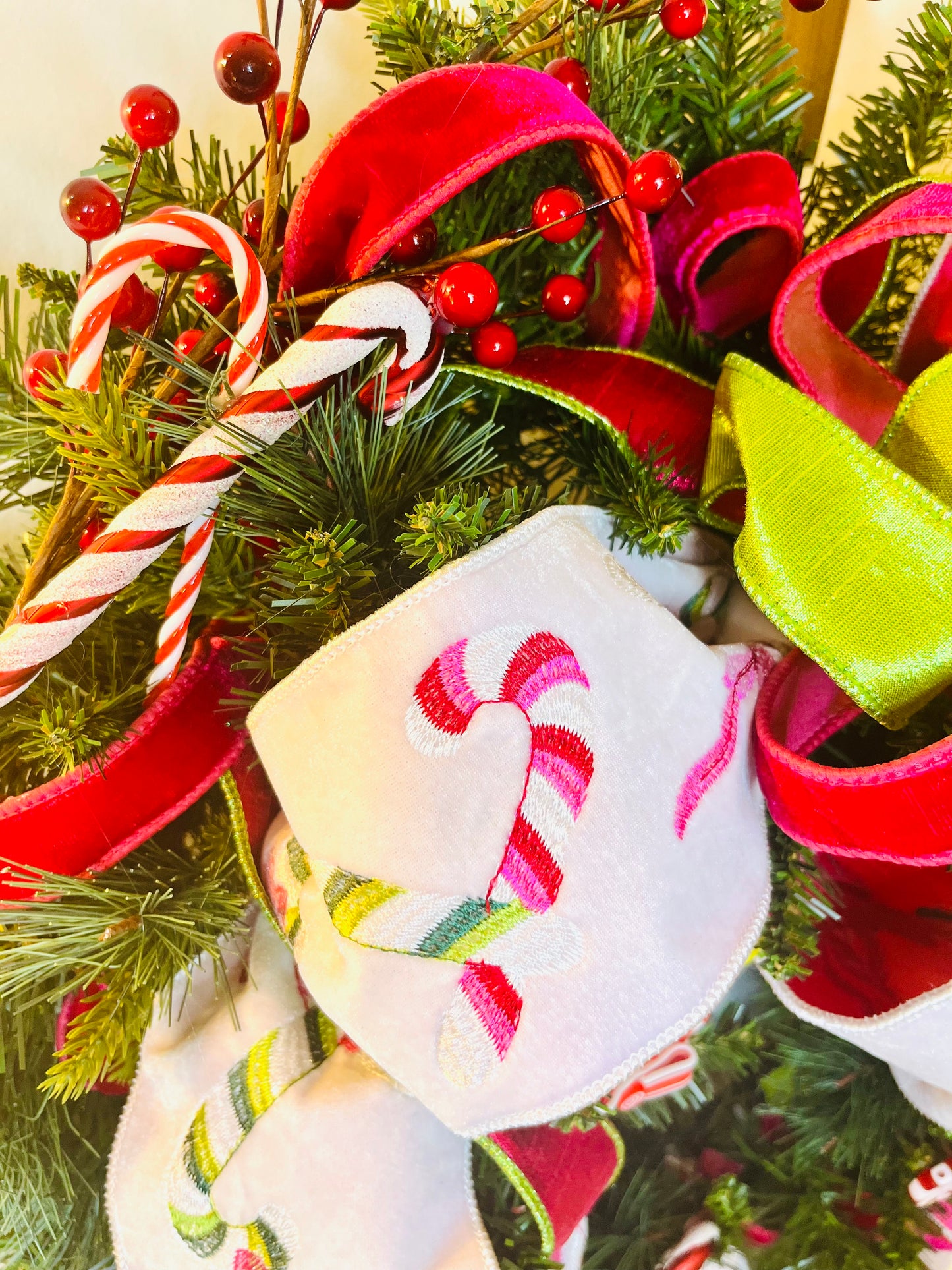 Candy Cane Lane Wreath