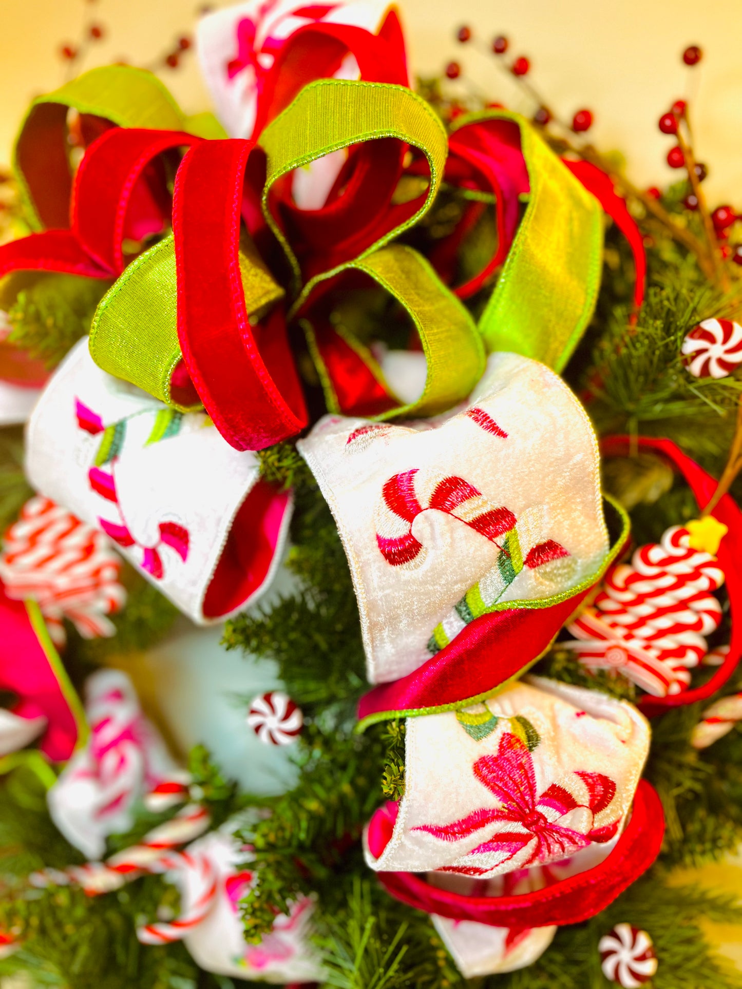 Candy Cane Lane Wreath