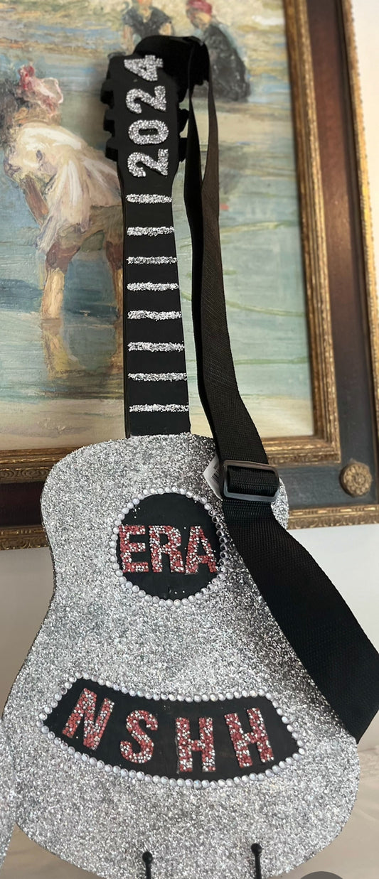 Taylor Swift Inspired Guitar Decor w/ Black guitar strap