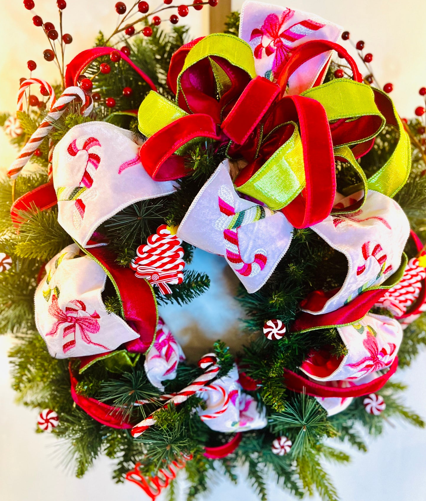 Candy Cane Lane Wreath