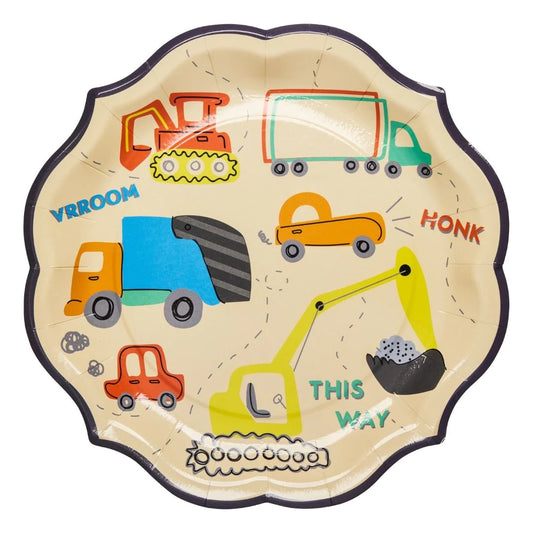 Truck 10" Dinner Paper Plate-8pkg